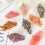 کلیپس انبری نگینی اکرولیک رنگی