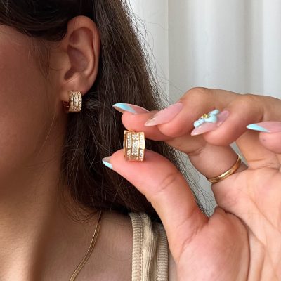 گوشواره xuping نگینی رنگ ثابت